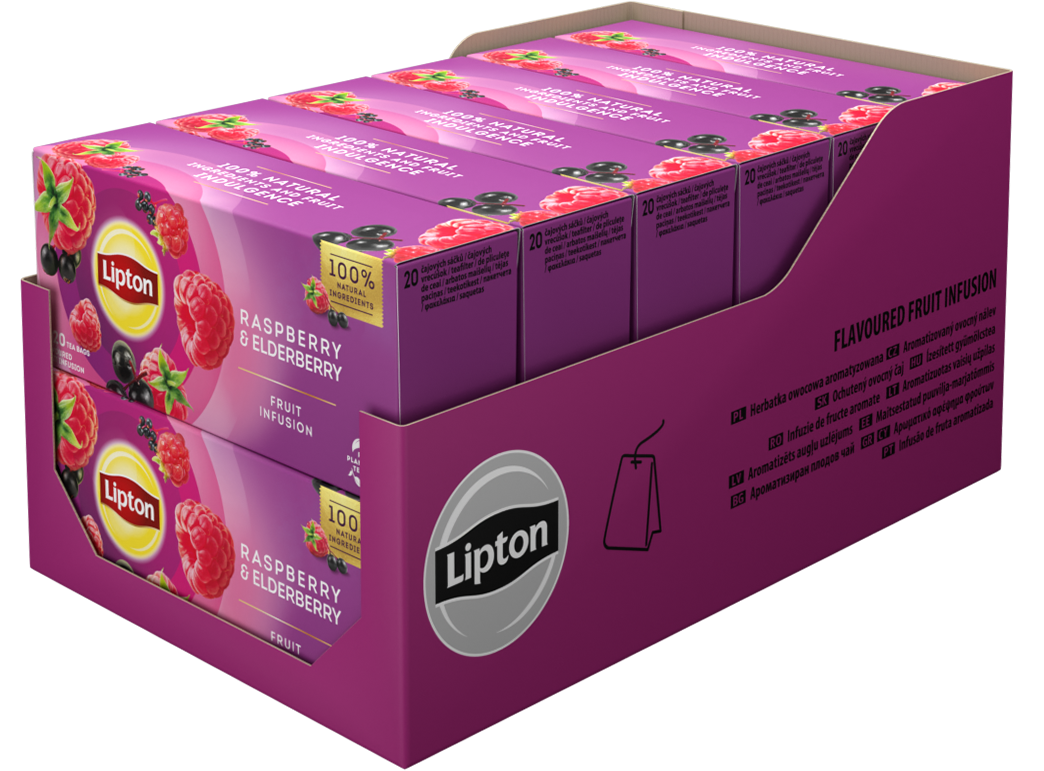 Lipton Fruit Infusion malina a baza 20 x 1,6 g