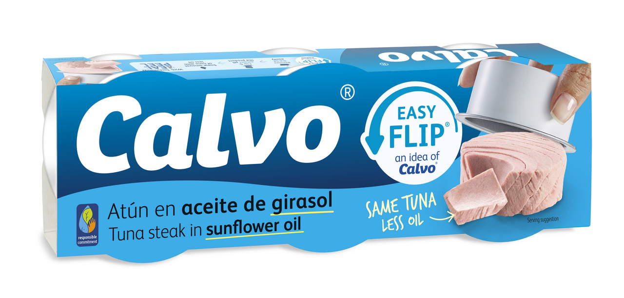 Calvo Tuniak v slnečnicovom oleji 3 x 65 g