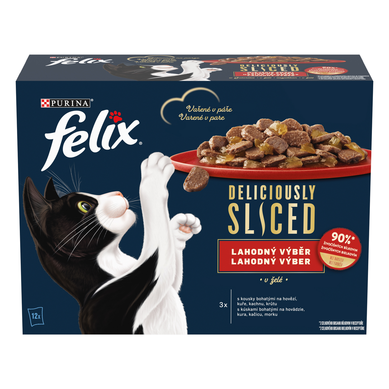 felix Delicious sliced krmivo pre mačky 12 x 80 g