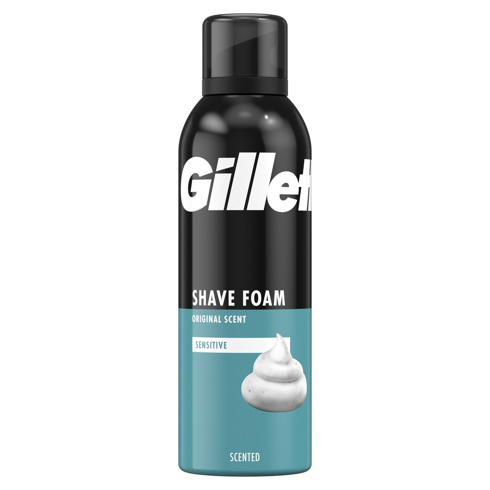 Gillette Sensitive Skin pena na holenie 200 ml