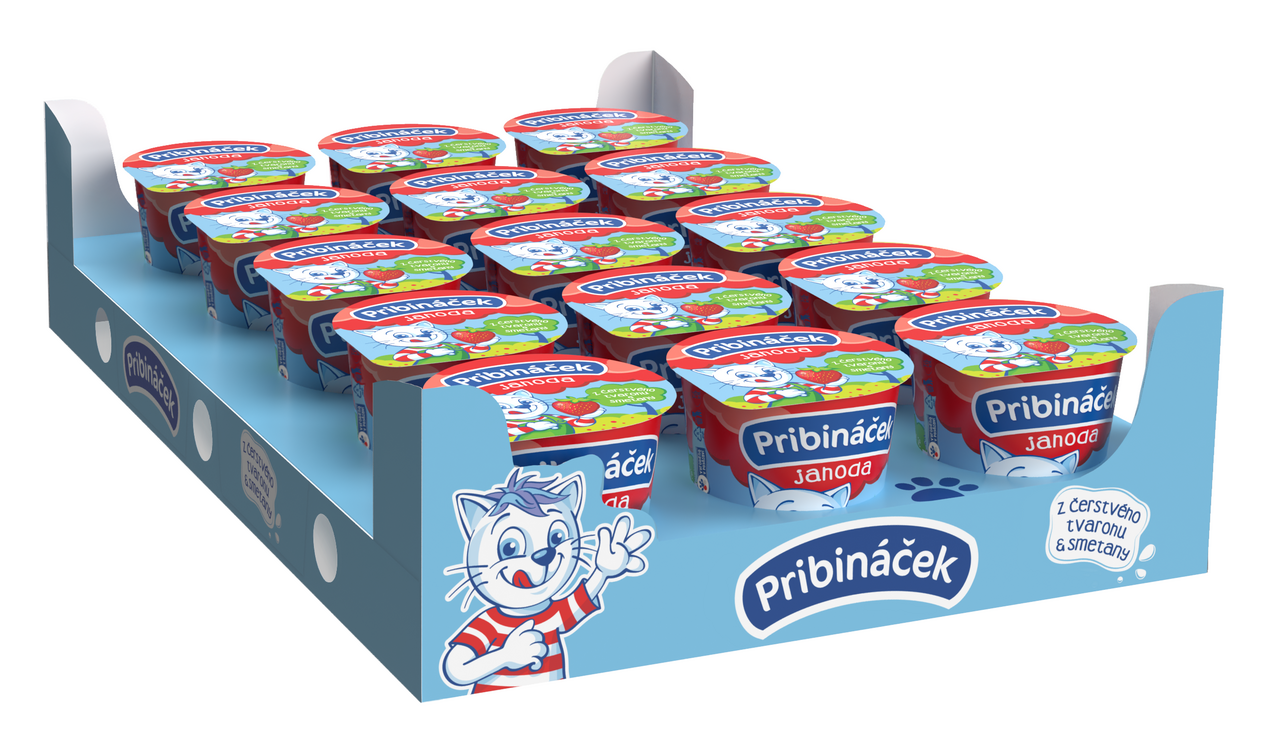 Pribináček jahoda chlad. 15 x 125 g