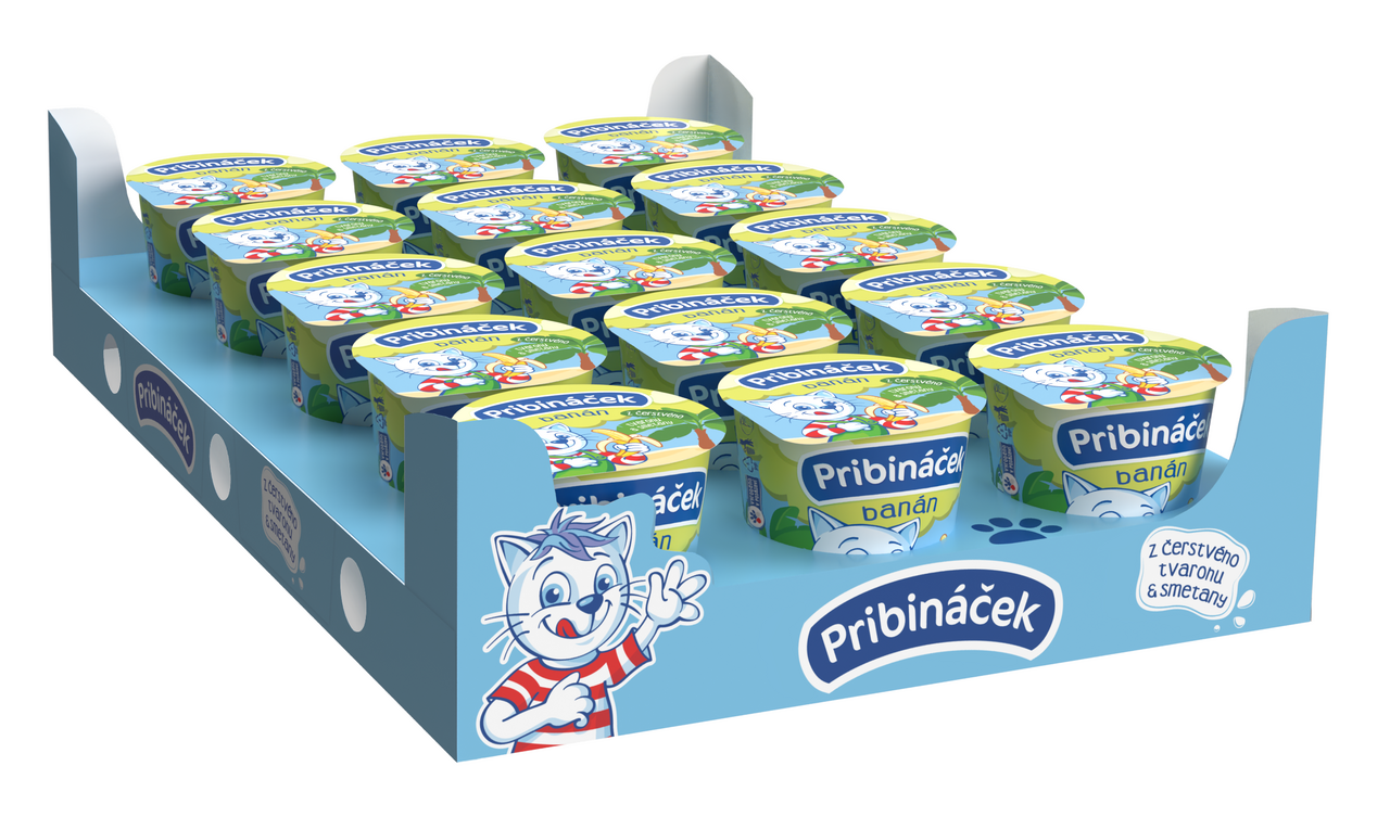 Pribináček banán chlad. 15 x 125 g