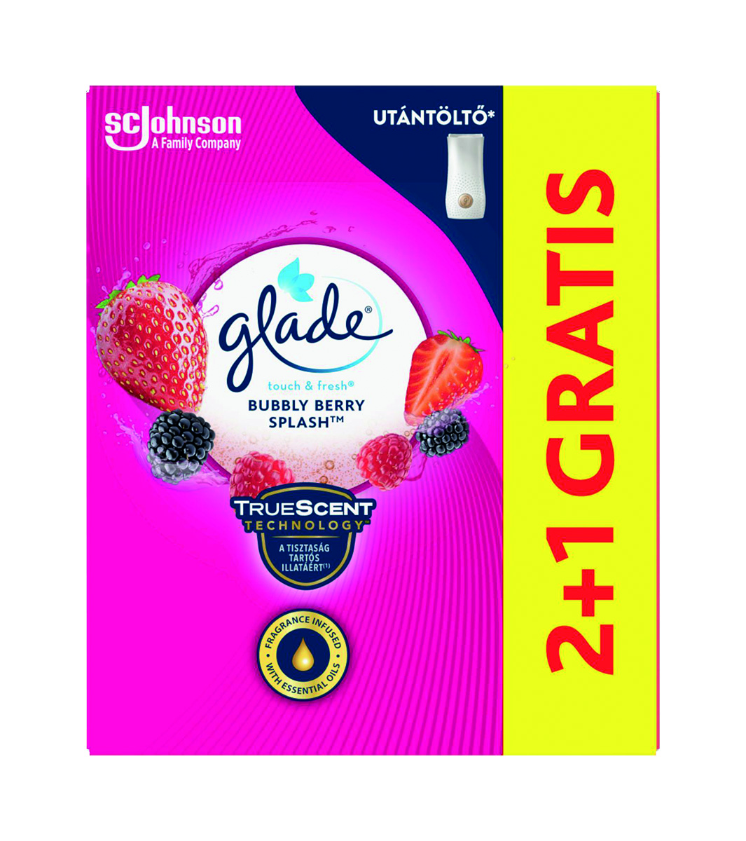 glade Touch & Fresh Bubbly Berry náplň 3x 10 ml 2+1 navyše