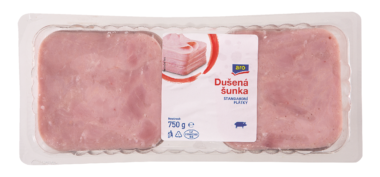 aro Šunka dusená štandardná plátky chlad. 750 g