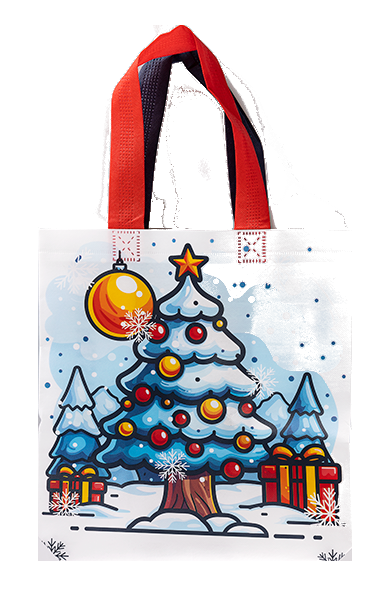 Taška darčeková vianočný stromček polypropylén 1 ks