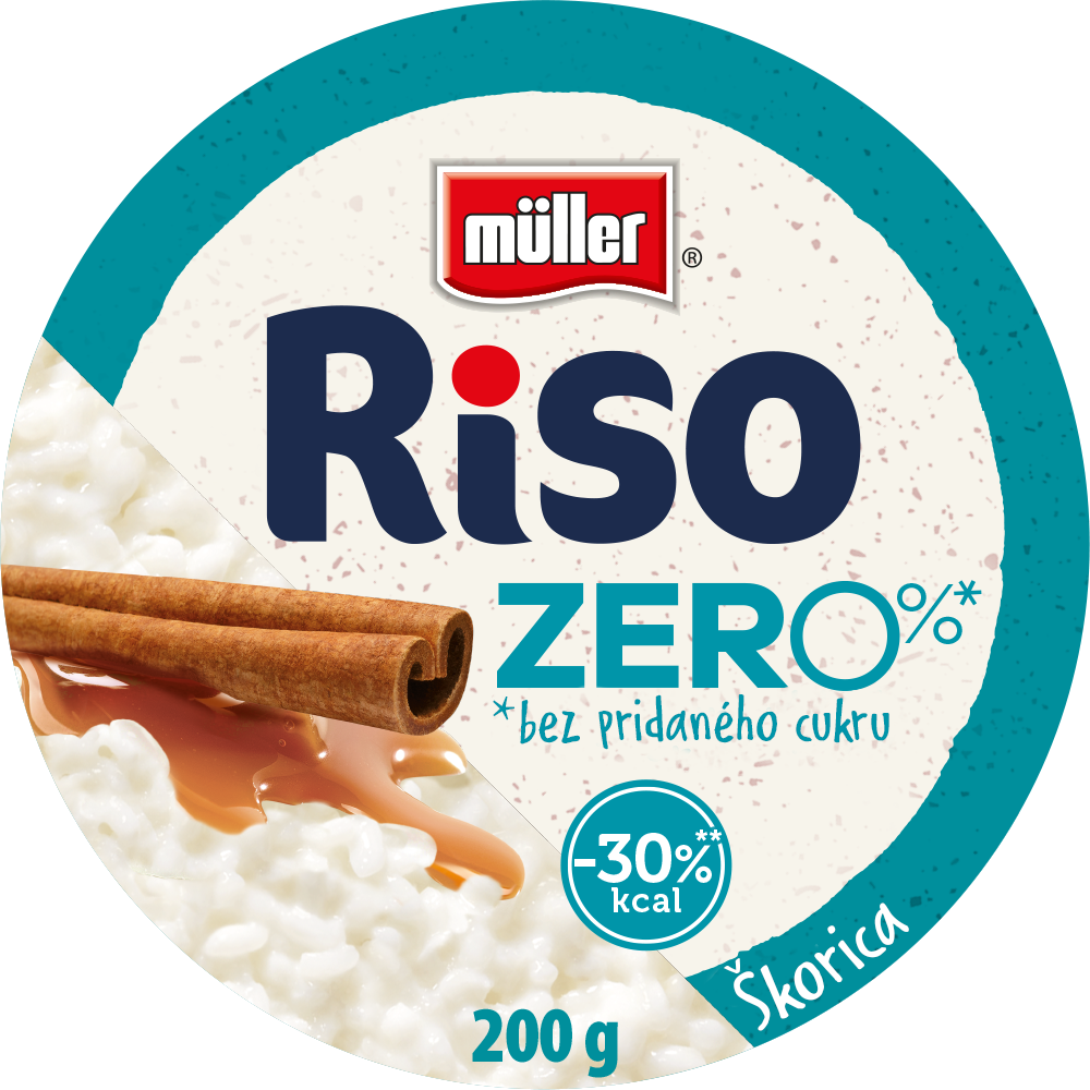 müller Riso Zero Mix mliečna ryža (škorica, klasik, čokoláda, višňa) chlad. 200 g