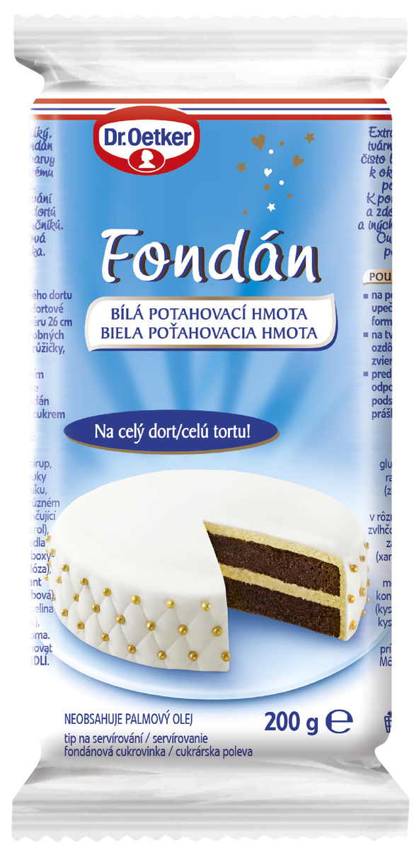 Dr. Oetker Fondán biely 200 g