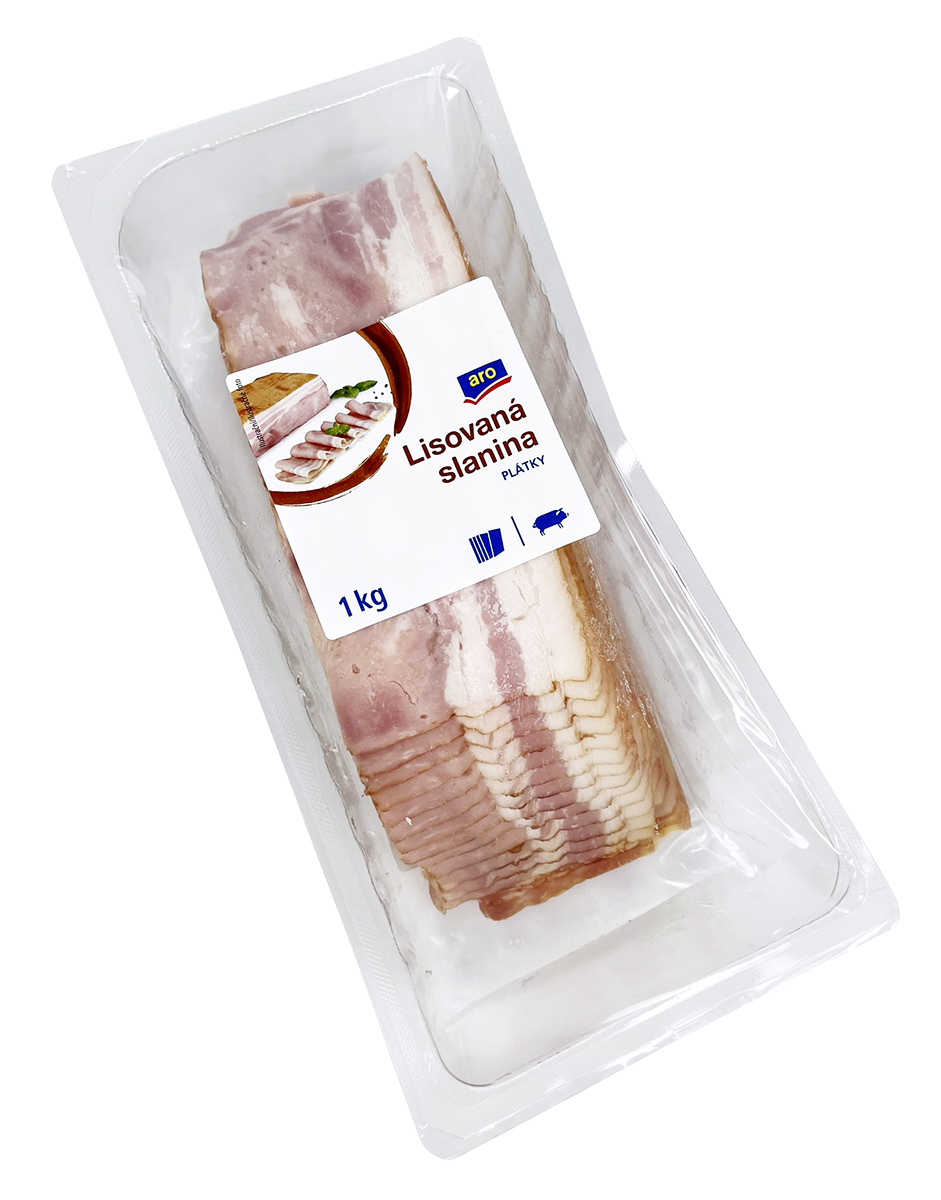 aro Slanina lisovaná plátky chlad. 1 kg