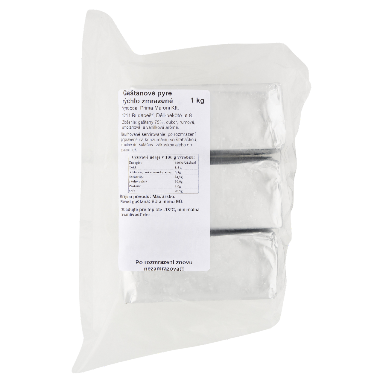 Gaštanové pyré (3x 334 g) mraz. 1 kg