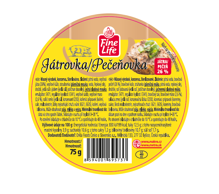 Fine Life Pečeňovka 28 x 75 g