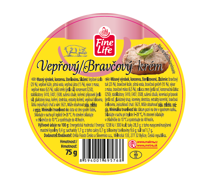 Fine Life Bravčový krém 28 x 75 g