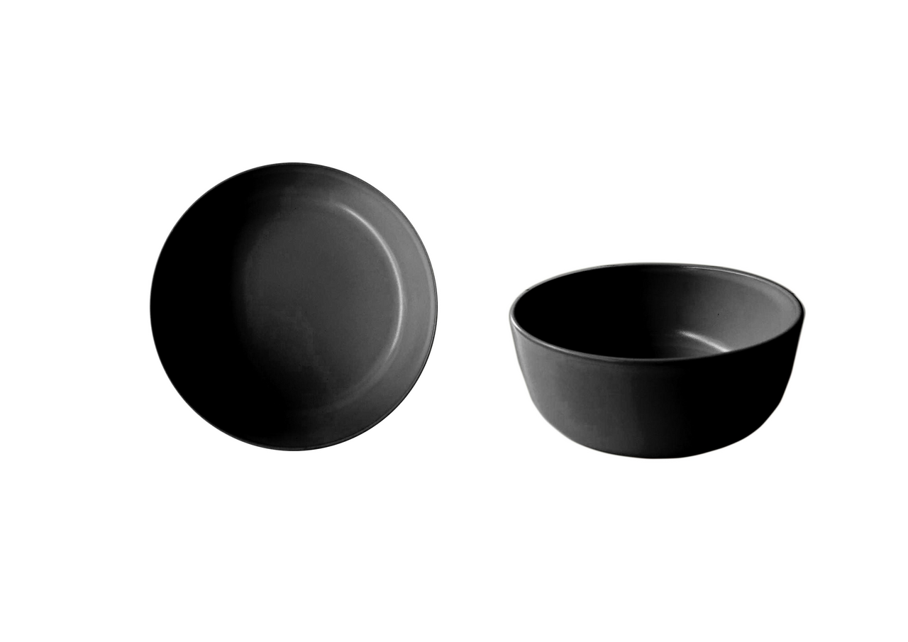 METRO PROFESSIONAL Naggado Miska 14,5 cm kamenina čierna 6 ks