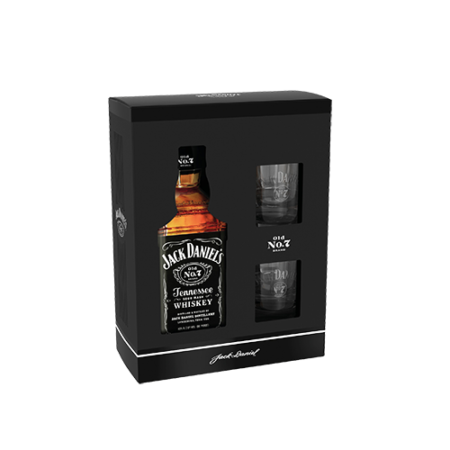 JACK DANIEL'S 40% 700 ml + poháre 2 ks
