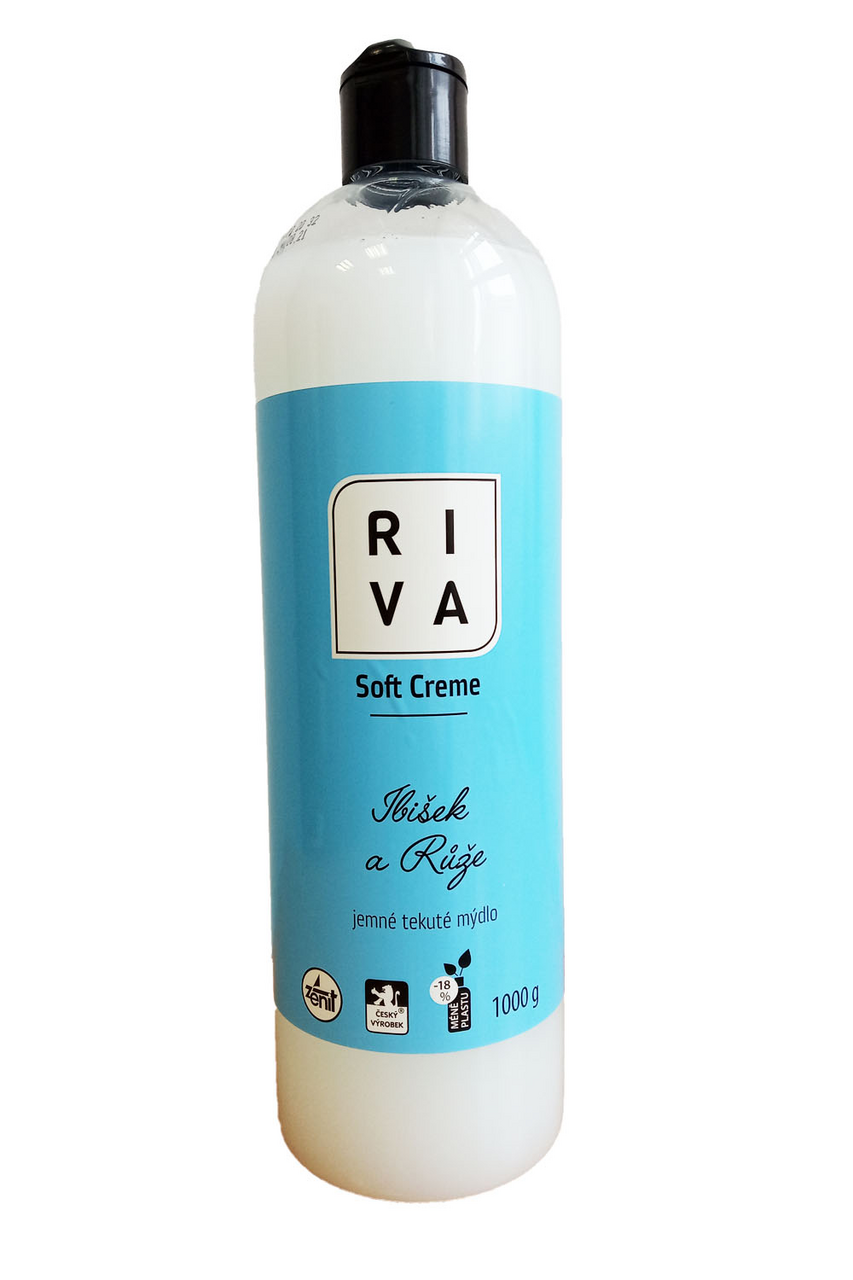 RIVA Soft creme ibištek a ruža tekuté mydlo 1 kg