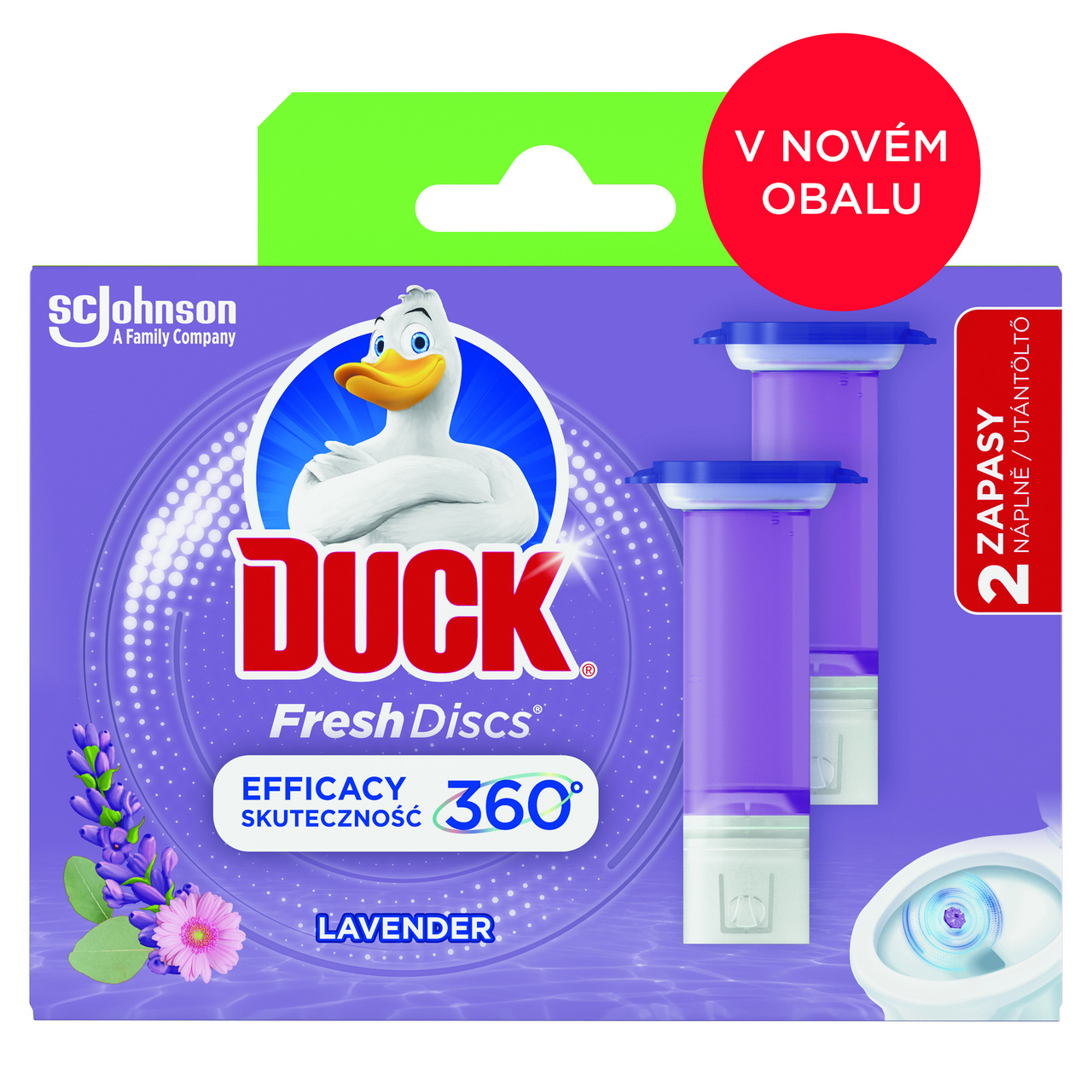 Duck Fresh Discs čistič WC náhradná náplň levanduľa 2x 36 ml