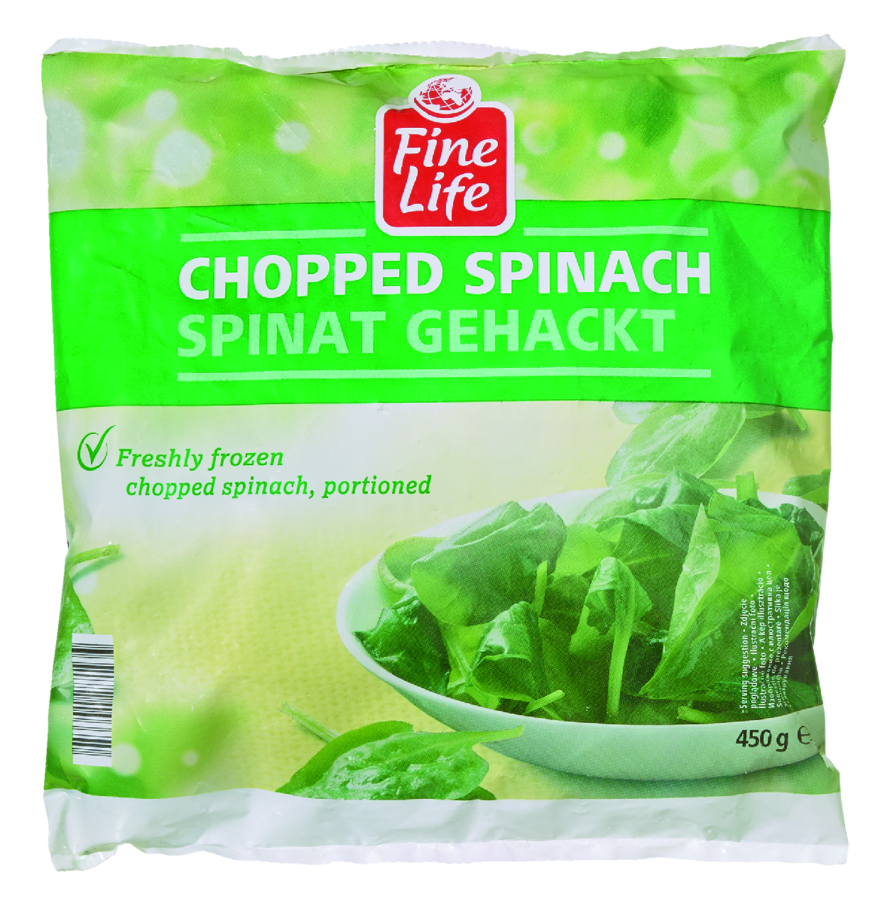 Fine Life Špenát krájaný porcie mraz. 450 g