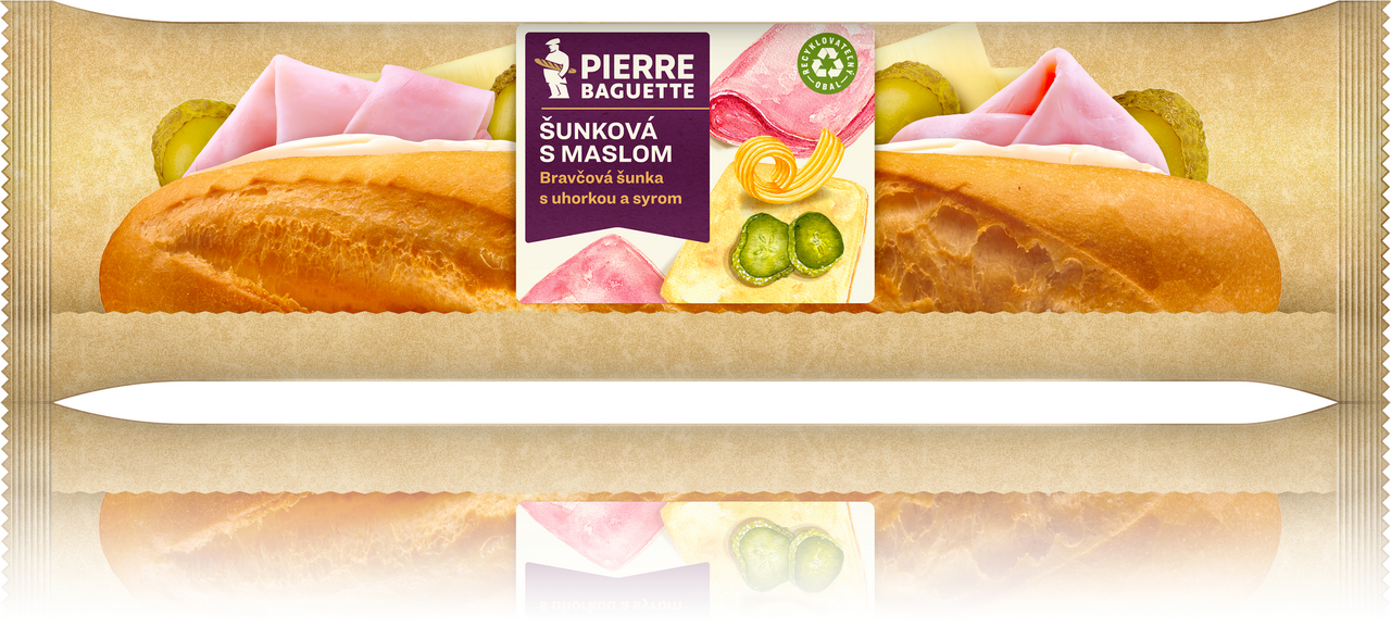 Pierre Baguette Bageta šunková s maslom chlad. 215 g