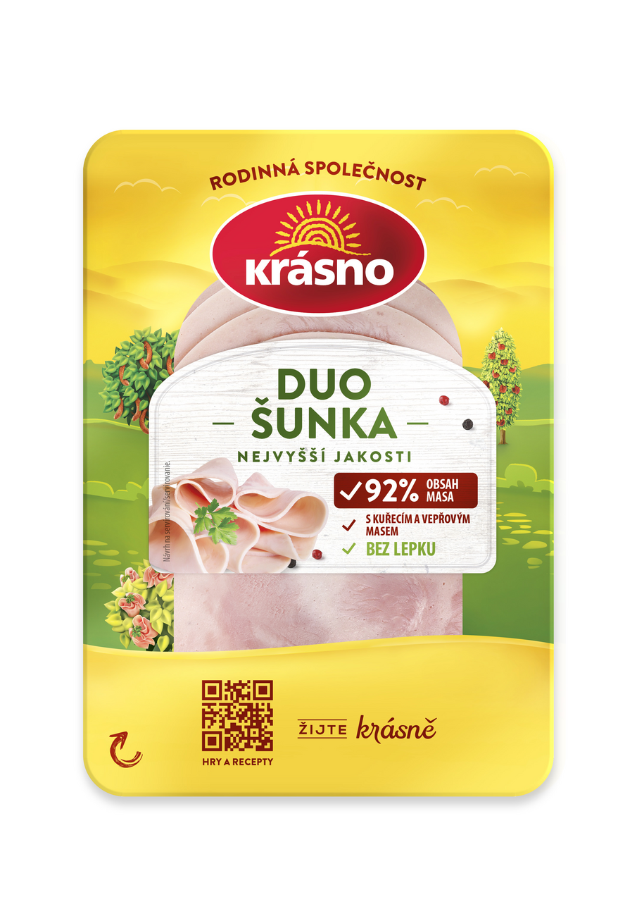 KRÁSNO Duo šunka najvyššia akosť chlad. 100 g
