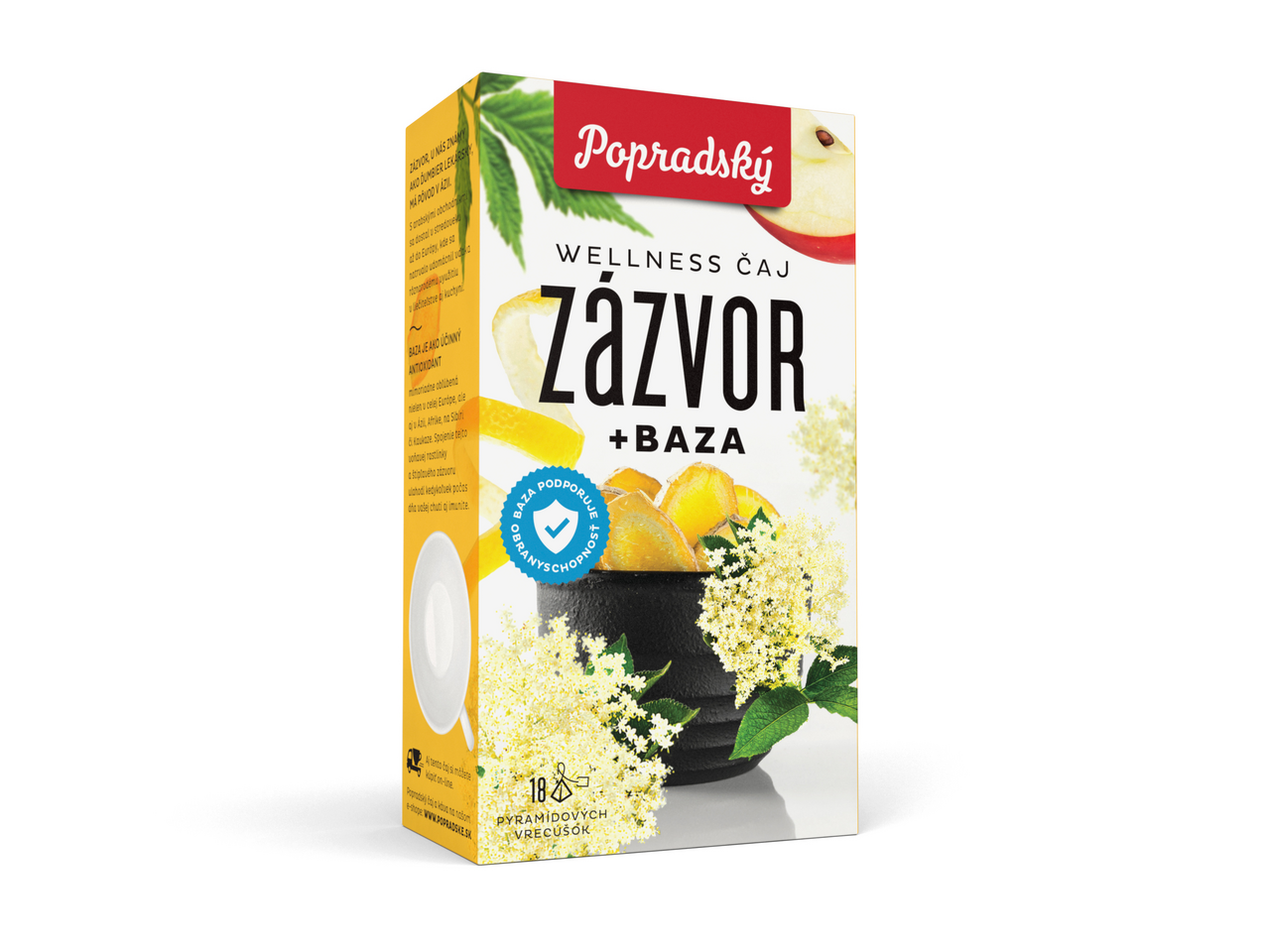 Popradský Čaj welness zázvor + baza 39,6 g
