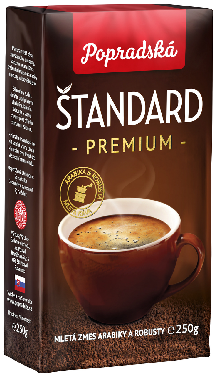 Popradská Štandard Premium káva mletá 250 g