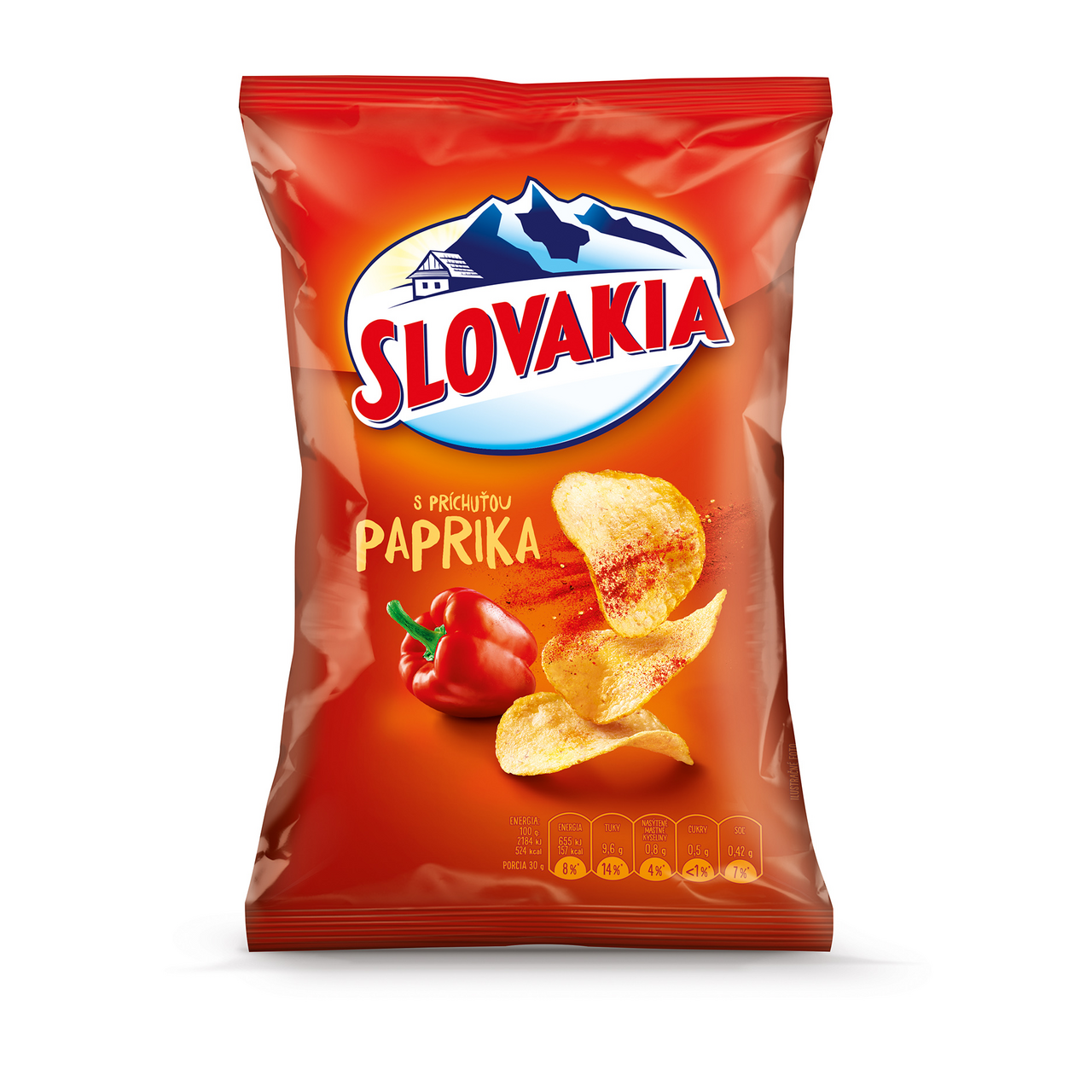 Slovakia Chips paprikové 18 x 60 g