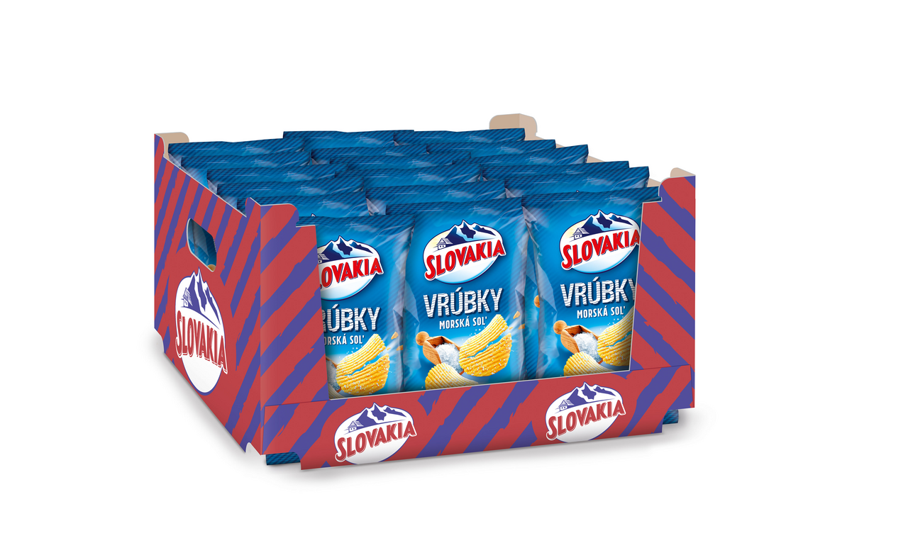 SLOVAKIA Vrúbky s morskou soľou 18 x 55 g