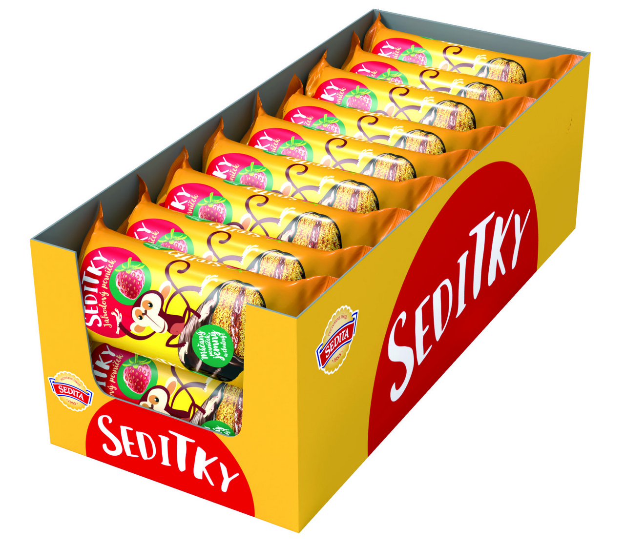 SEDITA SEDITKY Perník jahoda 18 x 50 g
