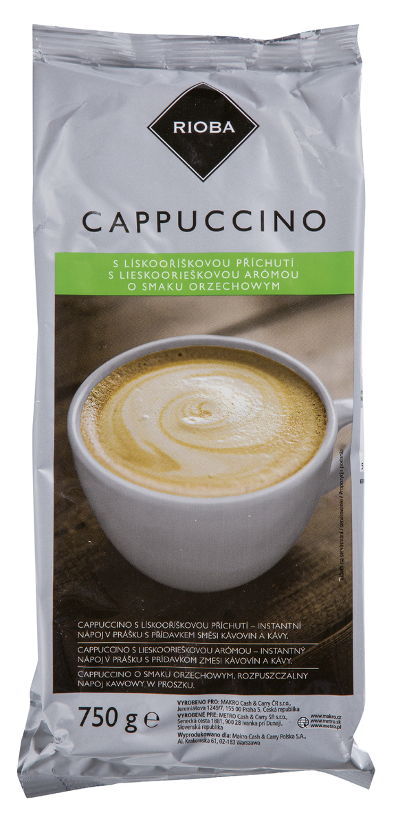 RIOBA Cappuccino oriešková príchuť 750 g