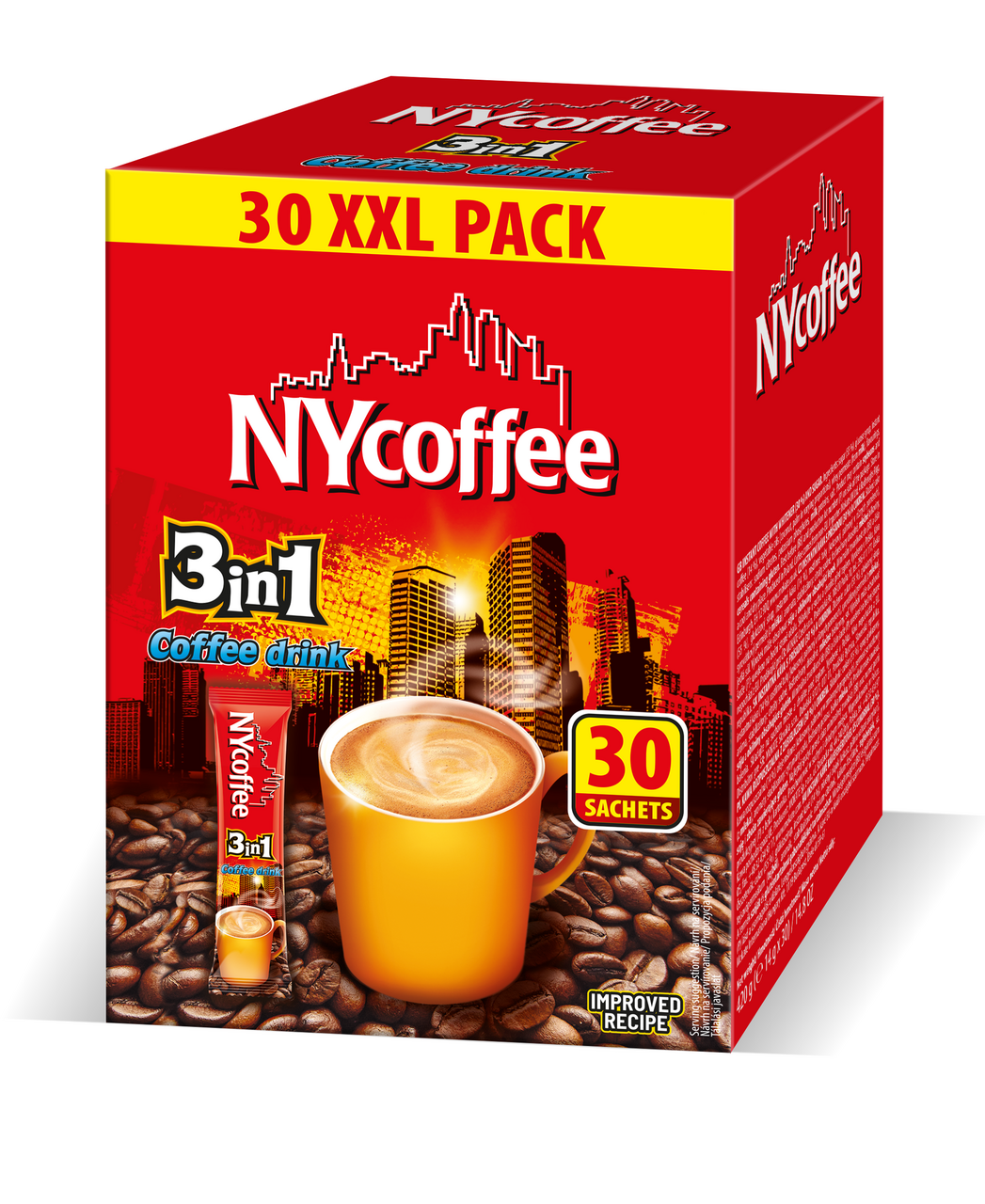 NY Coffee 3v1 káva instantná box 30 x 14 g