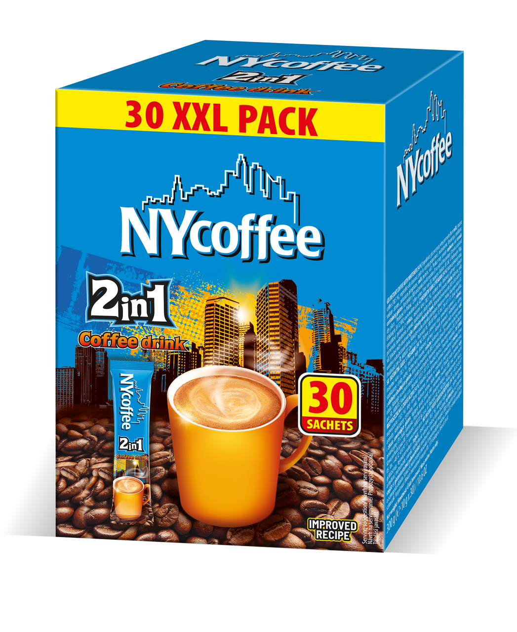 NY Coffee 2v1 káva instantná box 30 x 10 g
