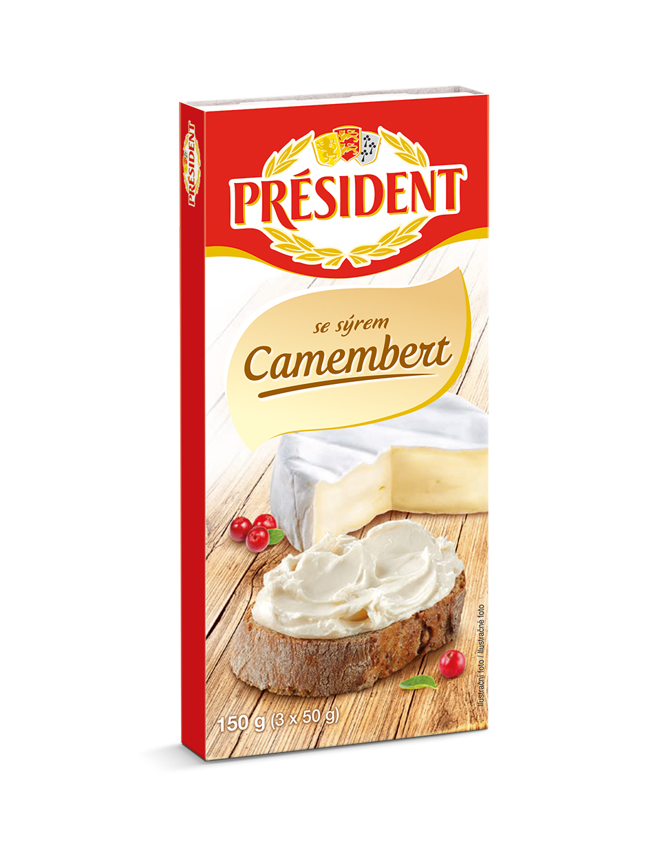 PRÉSIDENT Tavený syr camembert chlad. 150 g