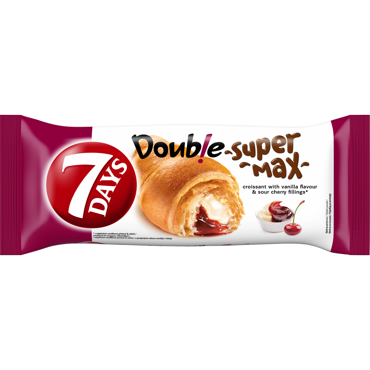 7 DAYS Double Super Max Croissant višňa & vanilka 110 g