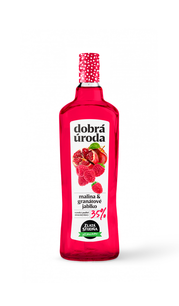 ZLATÁ STUDŇA dobrá úroda Sirup malina & granátové jablko 35 % 500 ml