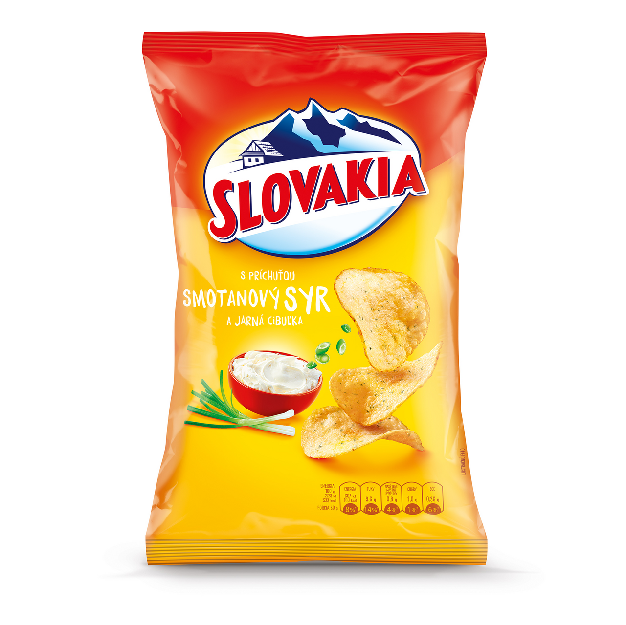 SLOVAKIA Chips smotanový syr & jarná cibuľka 130 g