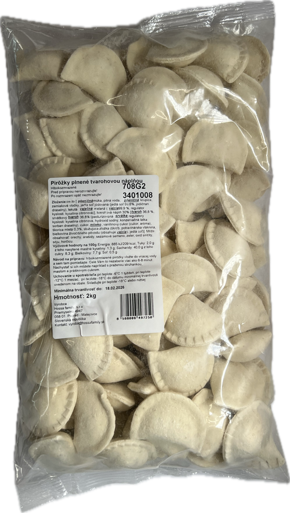 Pirohy plnené tvarohom mraz. 2 kg