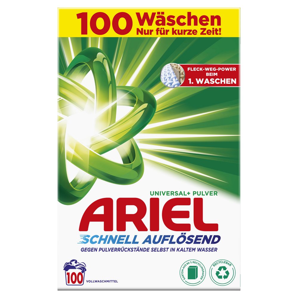 ARIEL Universal+ prací prášok (100 praní) 6 kg