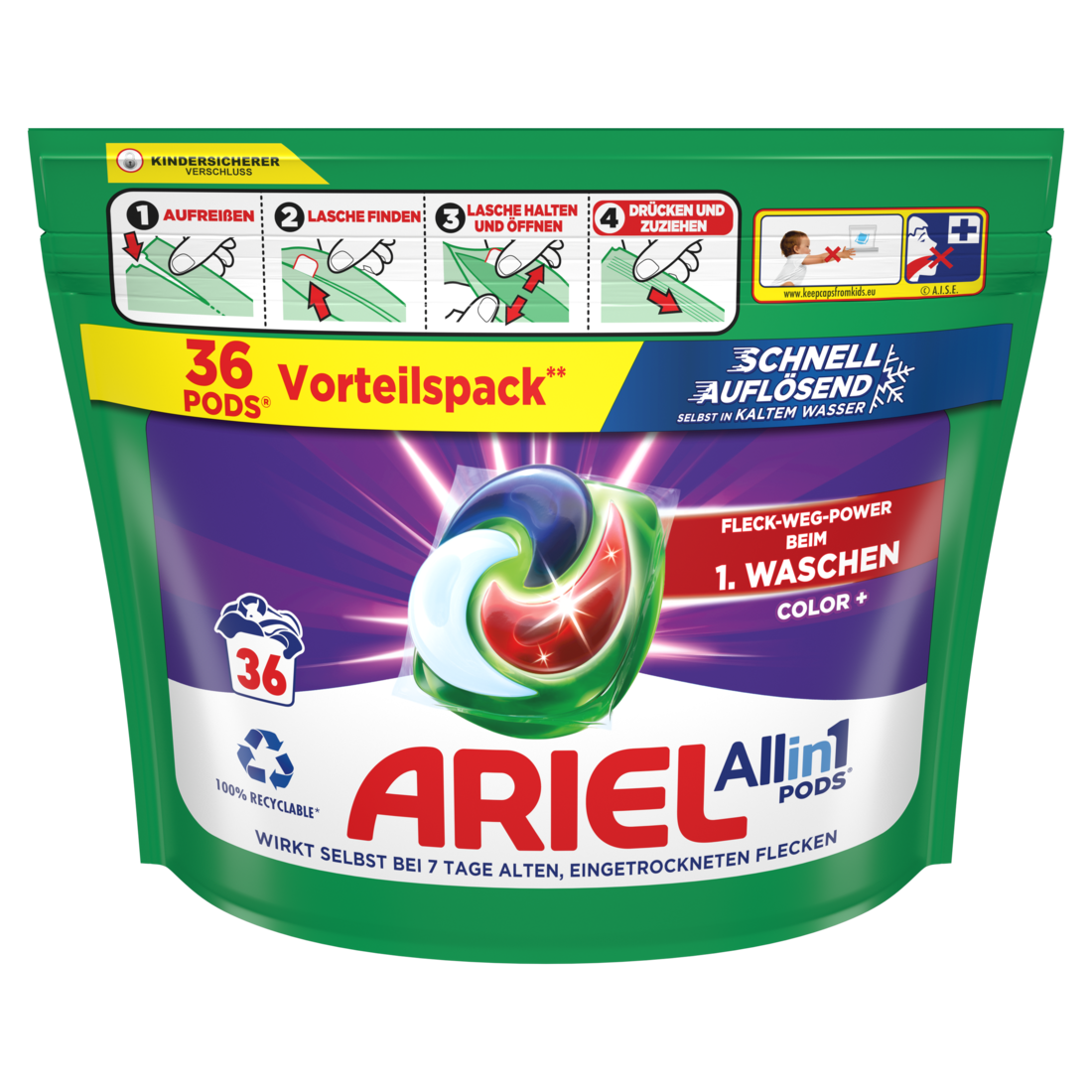 ARIEL All in 1 Color+ gélové kapsuly (36 praní) 1 ks