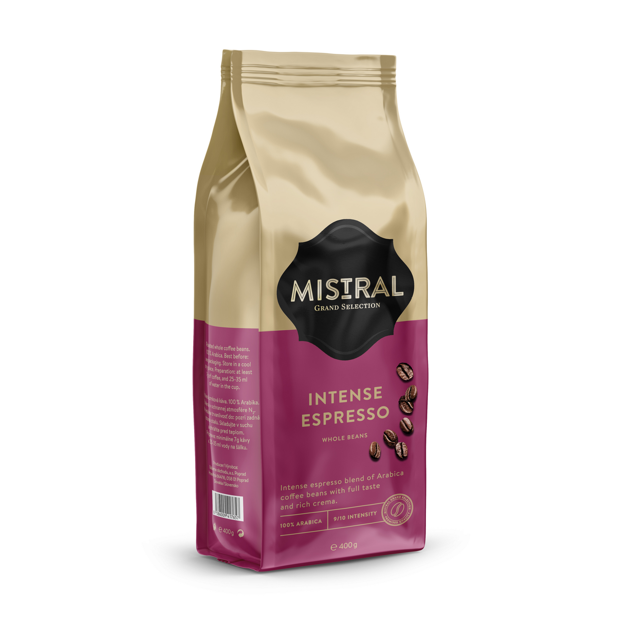 MISTRAL Intense Espresso káva zrnková 400 g