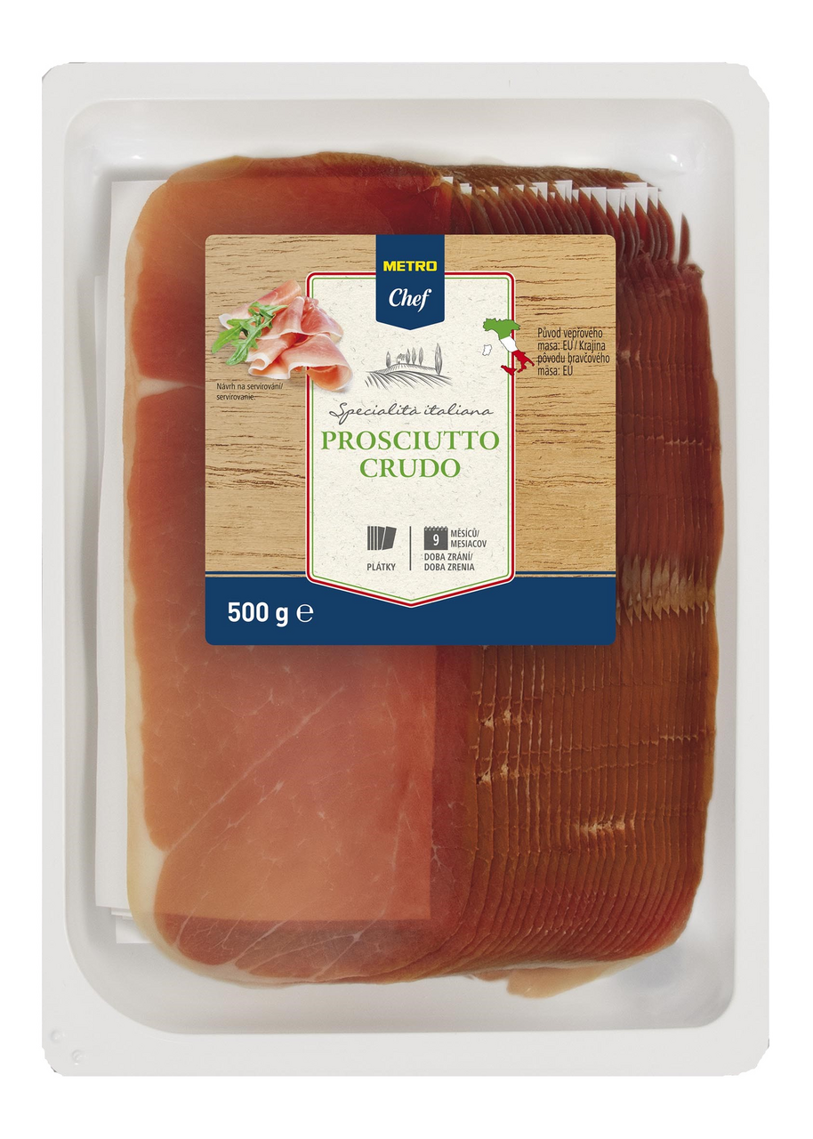 METRO Chef Prosciutto Crudo plátky chlad. 500 g