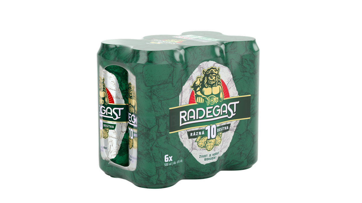 RADEGAST 10° pivo 6 x 500 ml vratná plechovka