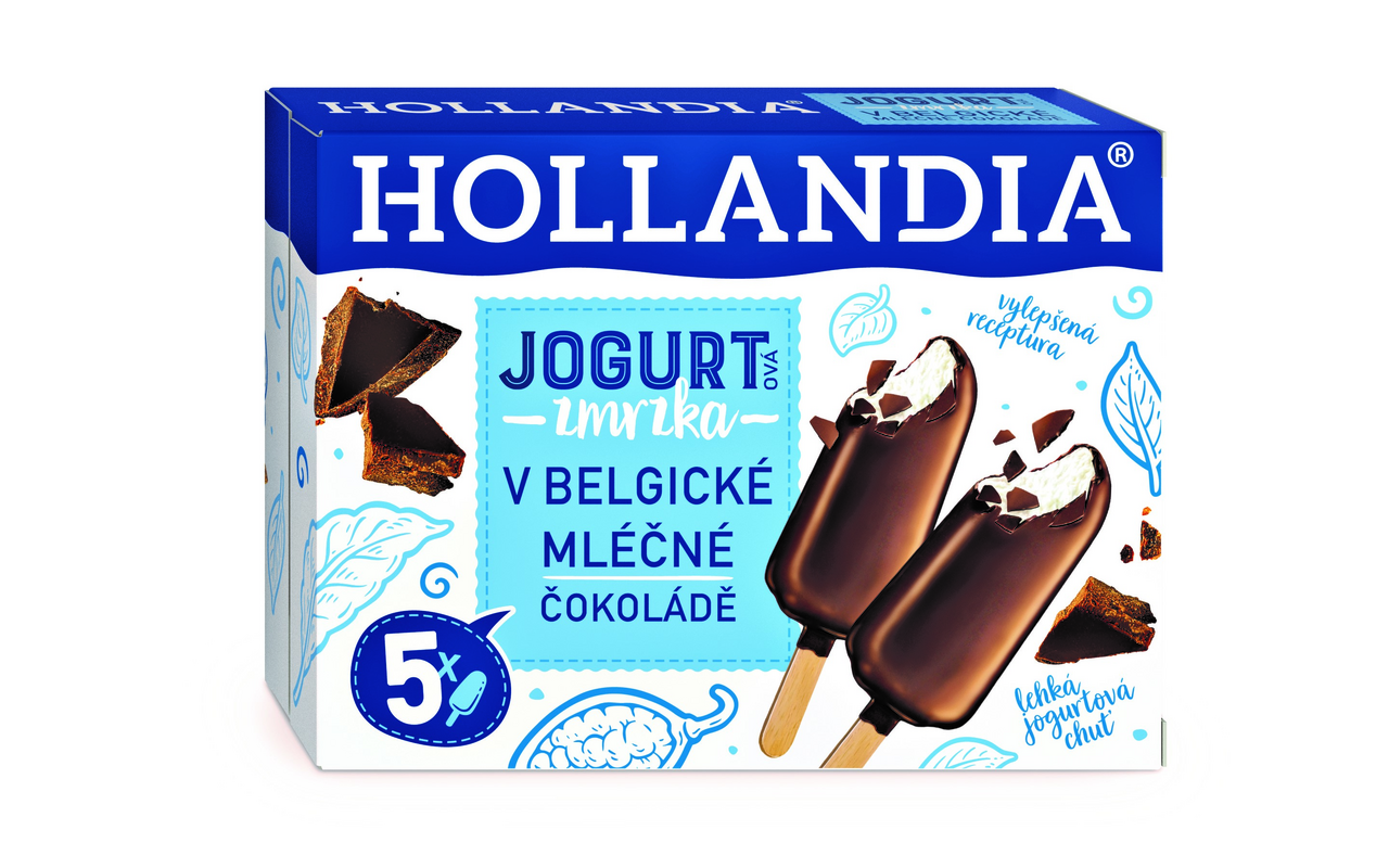 HOLLANDIA Zmrzka v belgickej čokoláde nanuk mraz. 5 x 50 ml