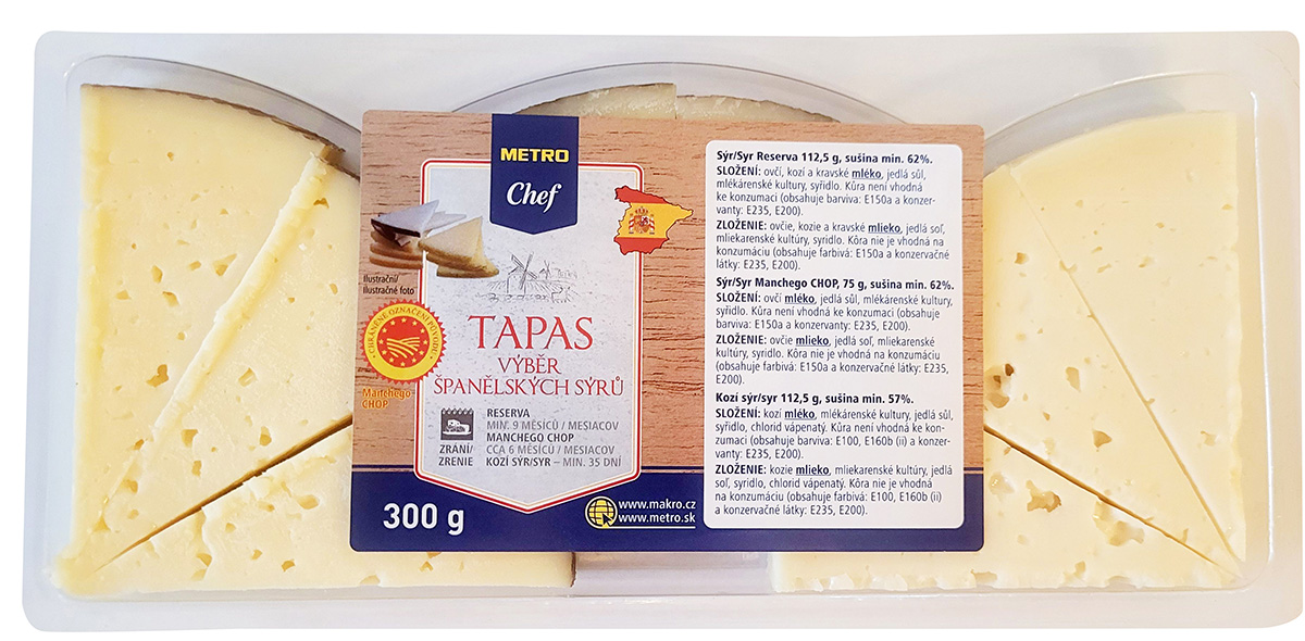 METRO Chef Kolekcia španielskych syrov chlad. 300 g