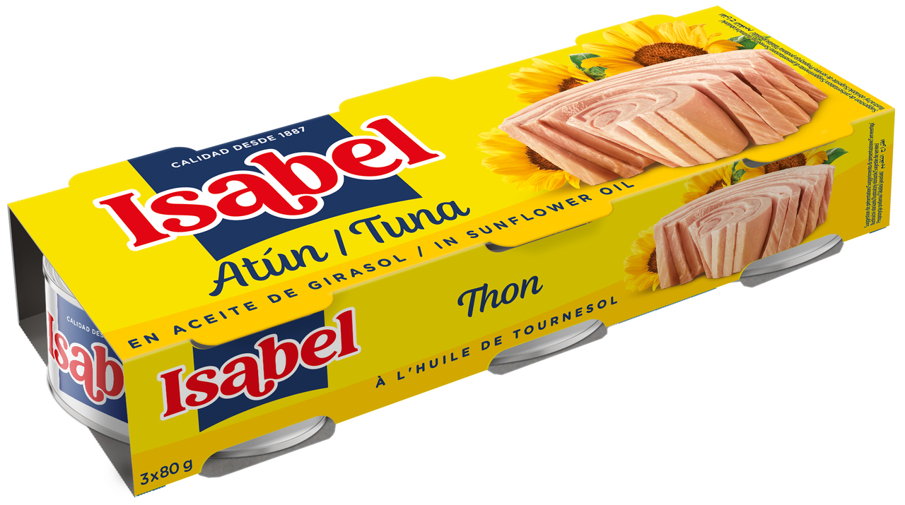 ISABEL Tuniak v slnečnicovom oleji 3 x 80 g