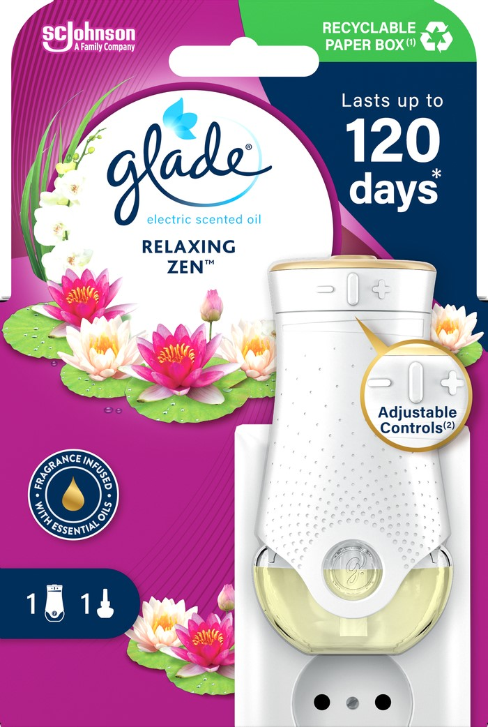 glade Relaxing Zen elektrický osviežovač vzduchu + náplň 20 ml