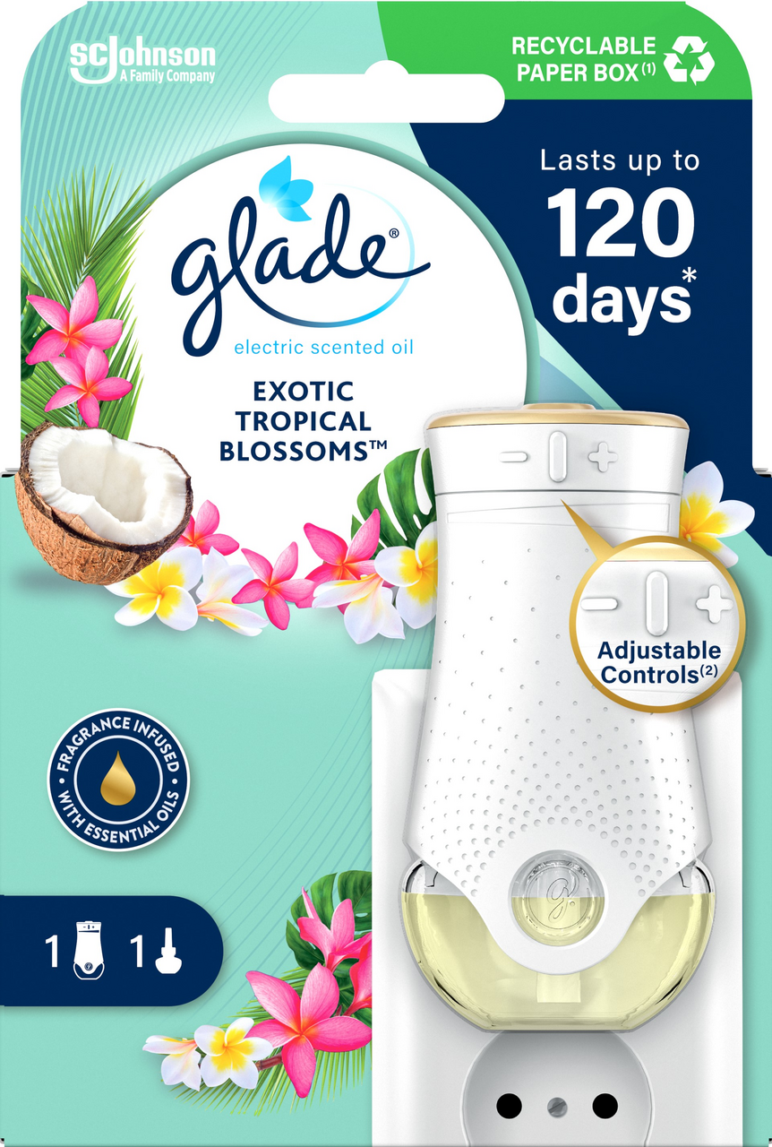 glade Tropical Blossoms elektrický osviežovač vzduchu + náplň 20 ml