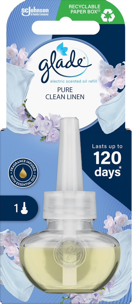 glade Pure Clean Linen náhradná náplň do elektrického prístroja 20 ml