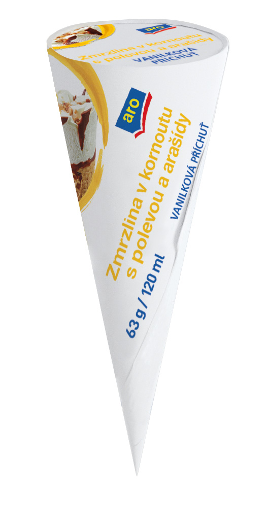 aro Kornút s príchuťou vanilka mraz. 6 x 120 ml