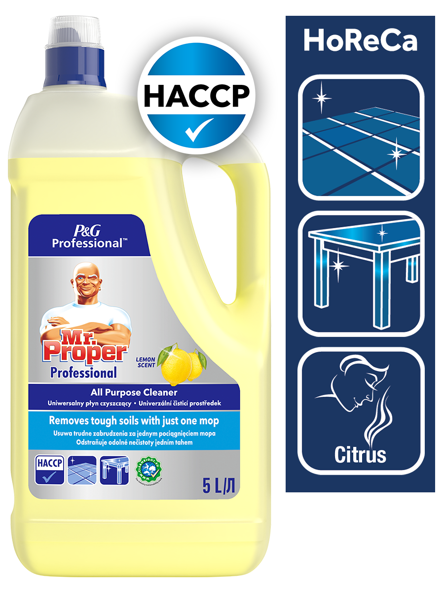 P&G Professional Mr. Proper Lemon čistiaci prostriedok HACCP 5 l