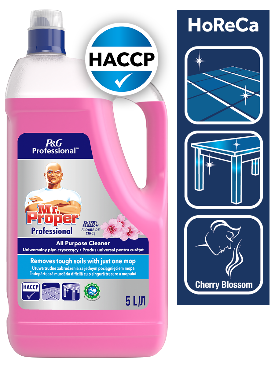 P&G Professional Mr. Proper Cherry čistiaci prostriedok HACCP 5 l
