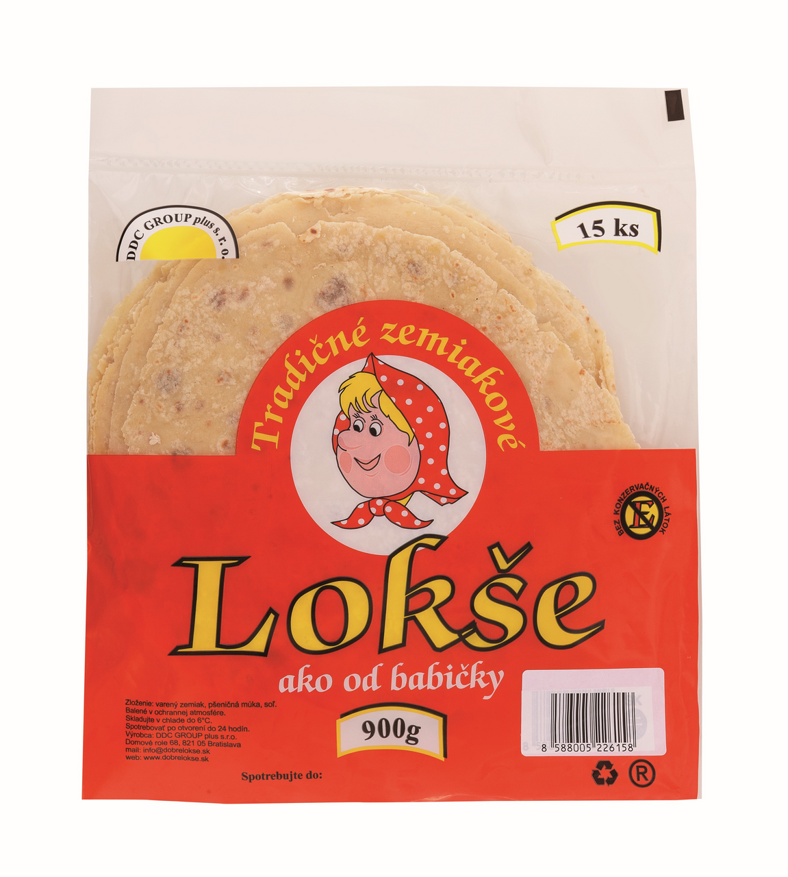 DDC Group Zemiakové lokše 15 ks chlad. 900 g